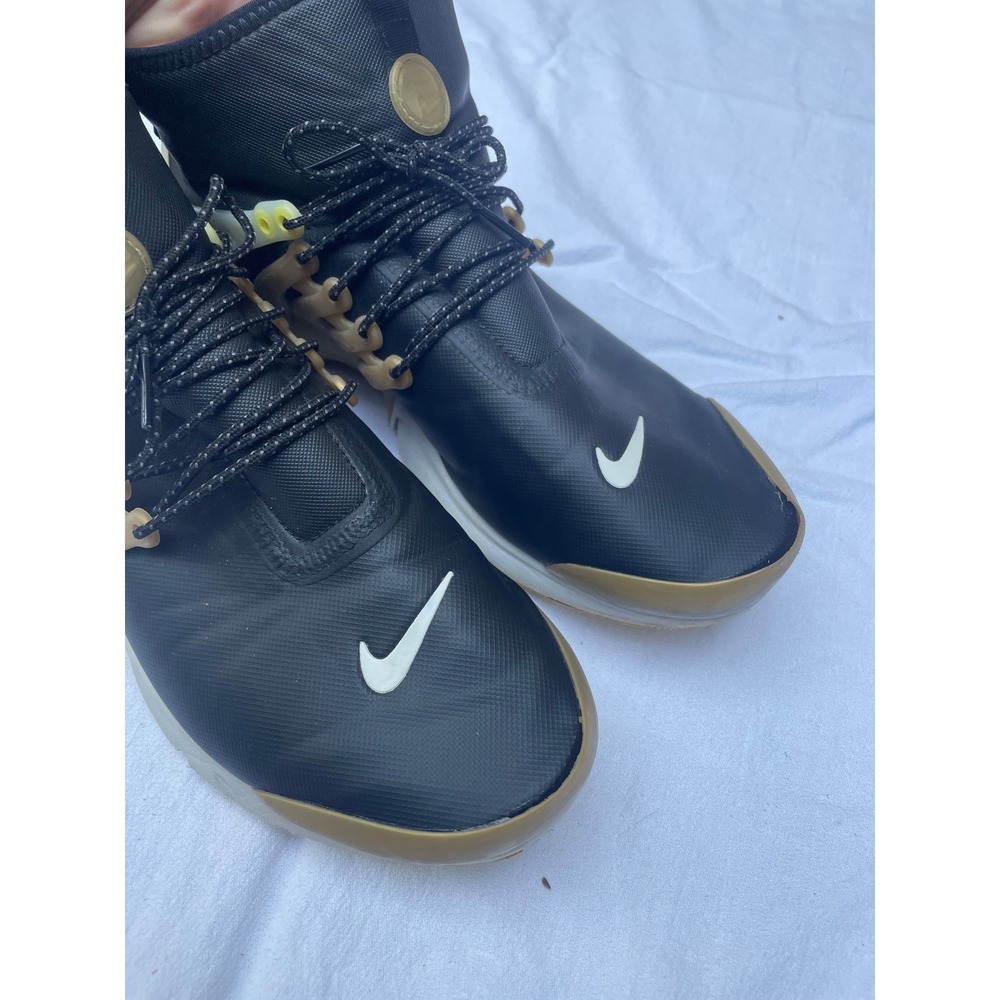 Nike Air Presto Mid Utility Black Metallic Gold Mens 12 859524-002 Techwear - Picture 2 of 8